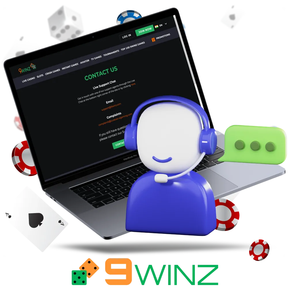 9winz has customer service for helping their clients.