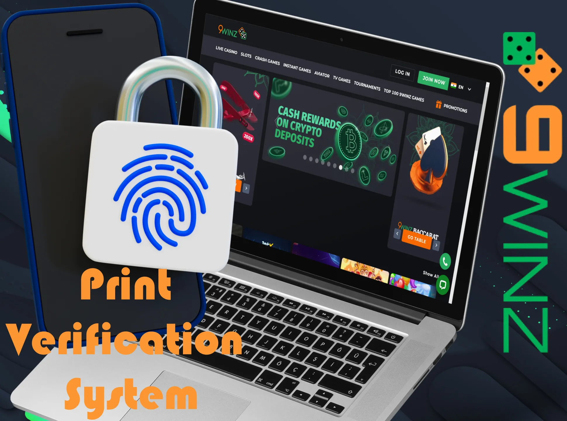 9winz has connected print verification system.