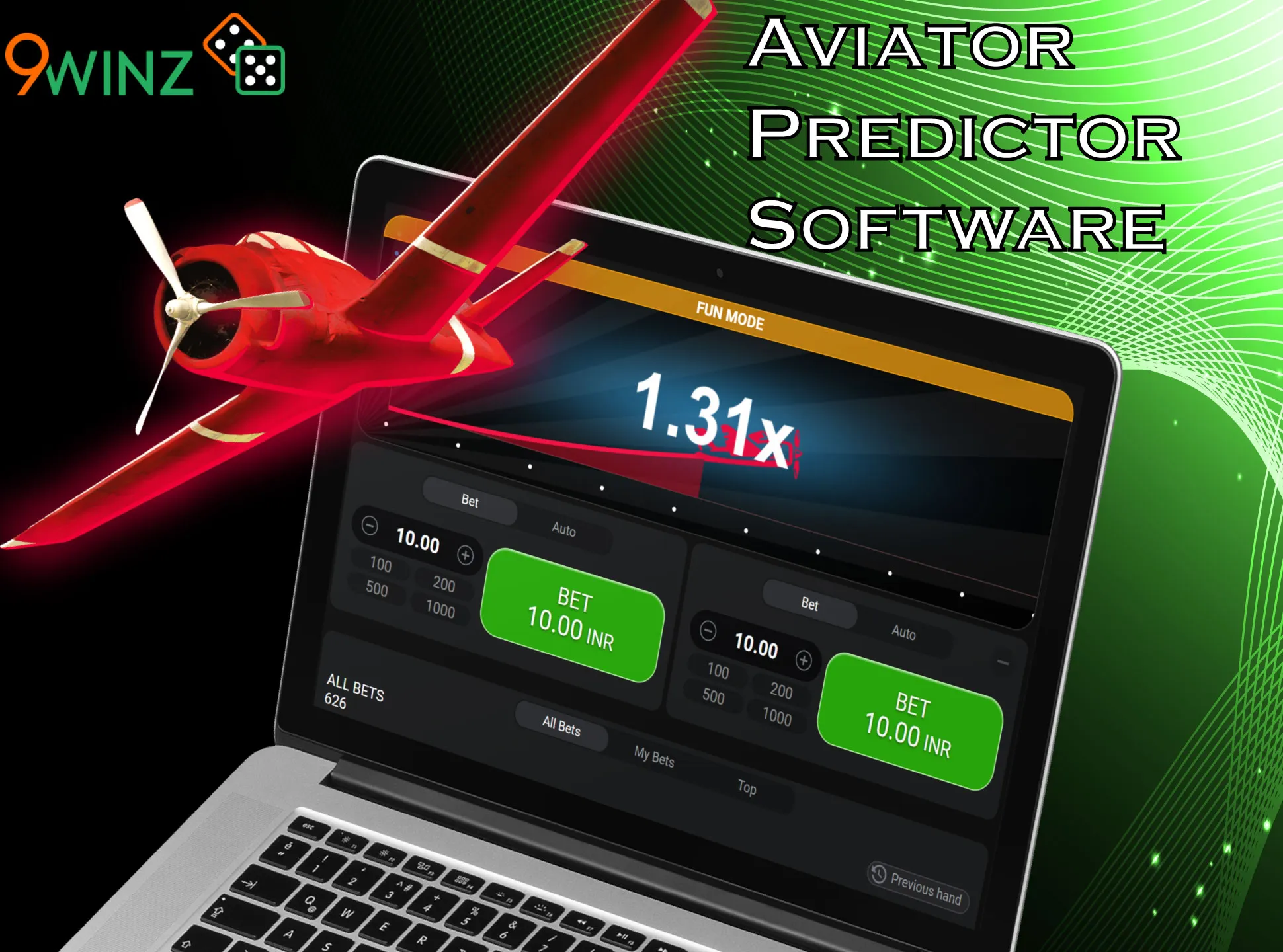 Predictor software can't help you win Aviator.
