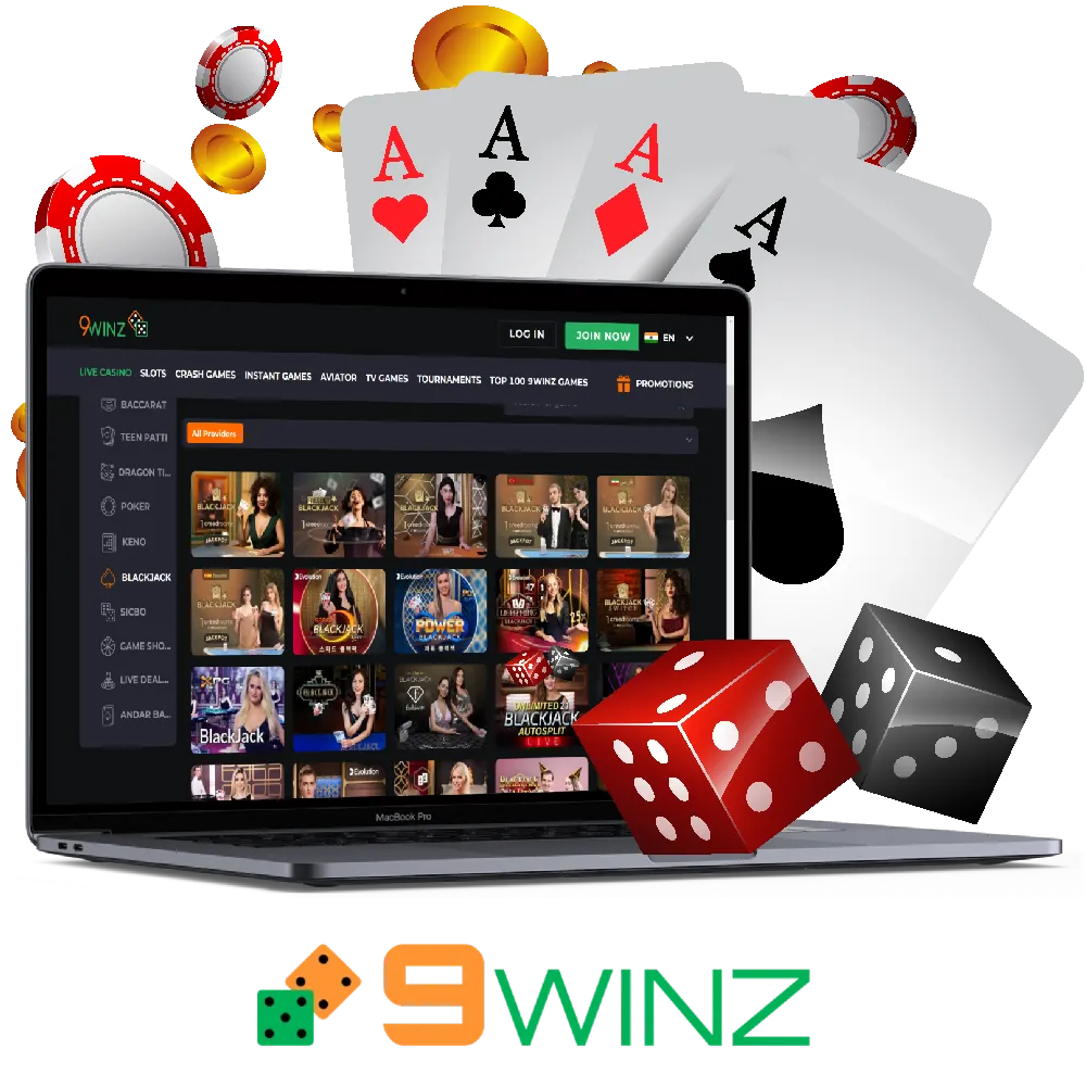 Entertain yourself with the 9winz blackjack games.