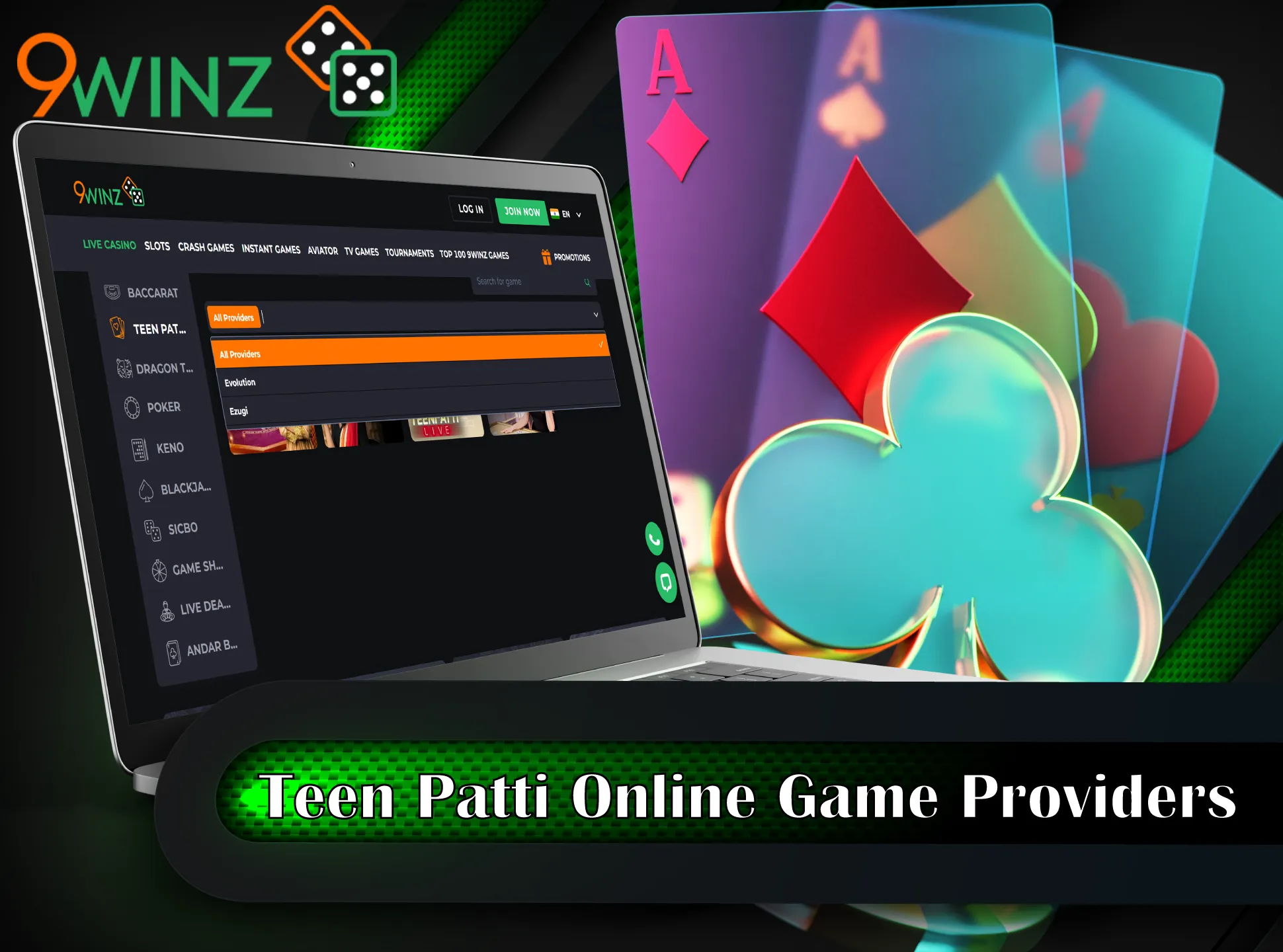 Teen Patti is provided by the lead games developers.