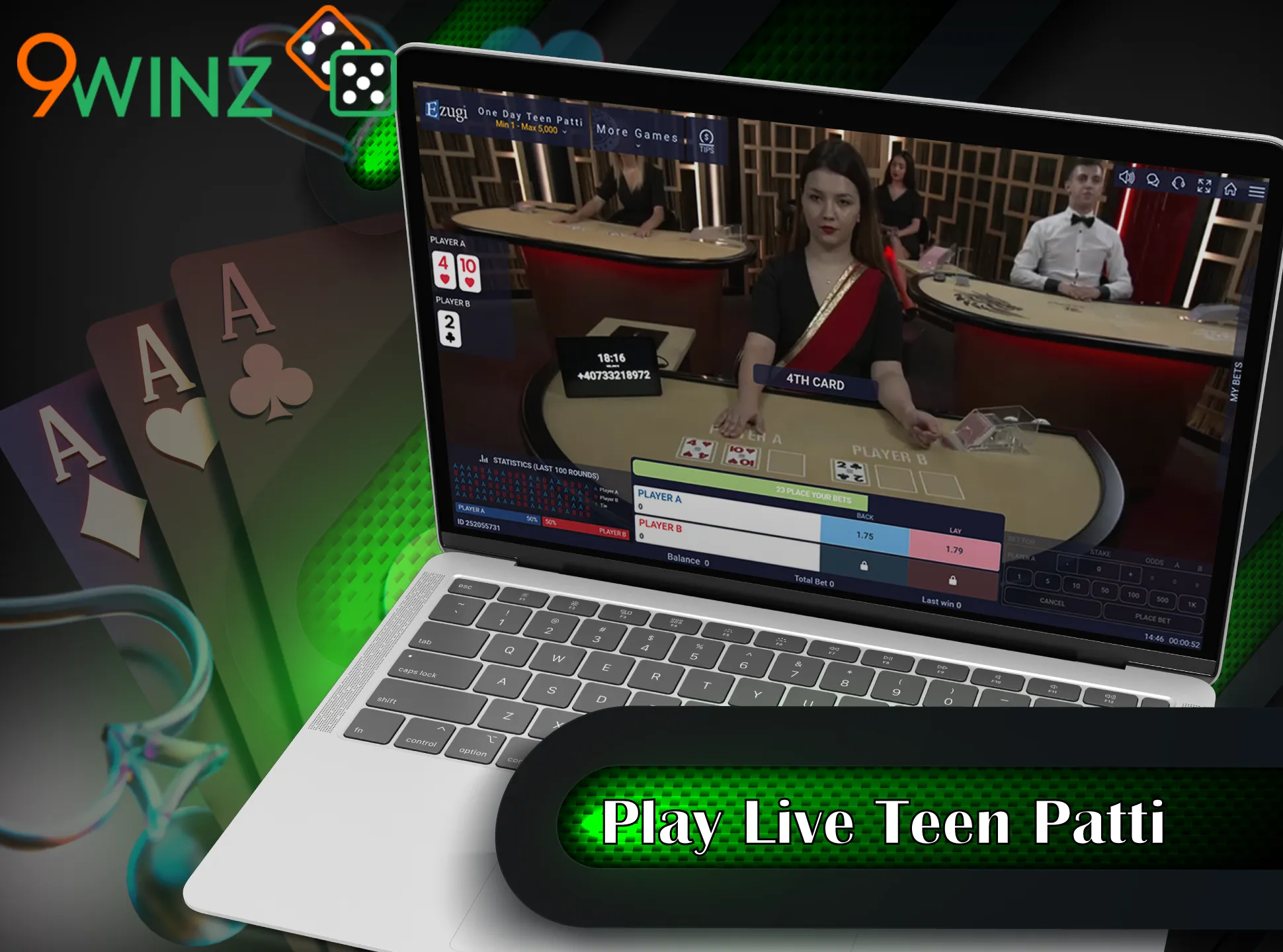 Live Teen Patti means that you will play against the real dealer.