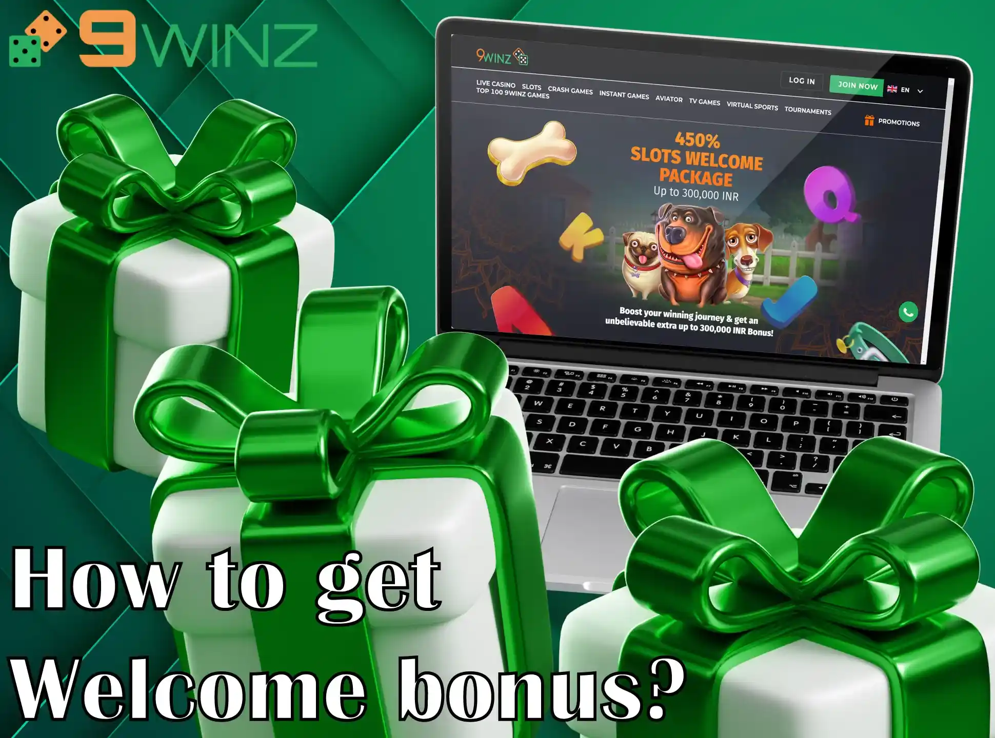 Do the following to get a 9winz Welcome bonus.
