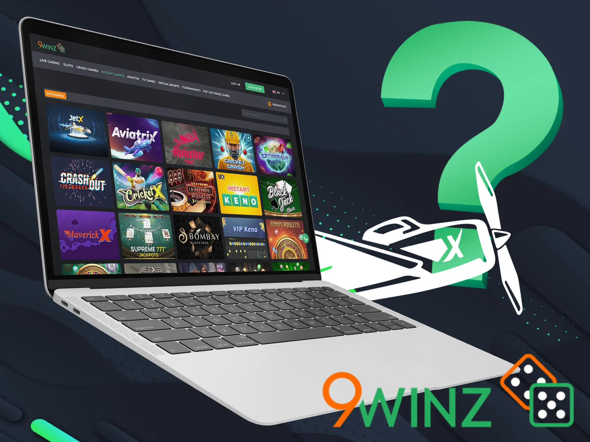 Learn how to play instant games at the 9winz casino.