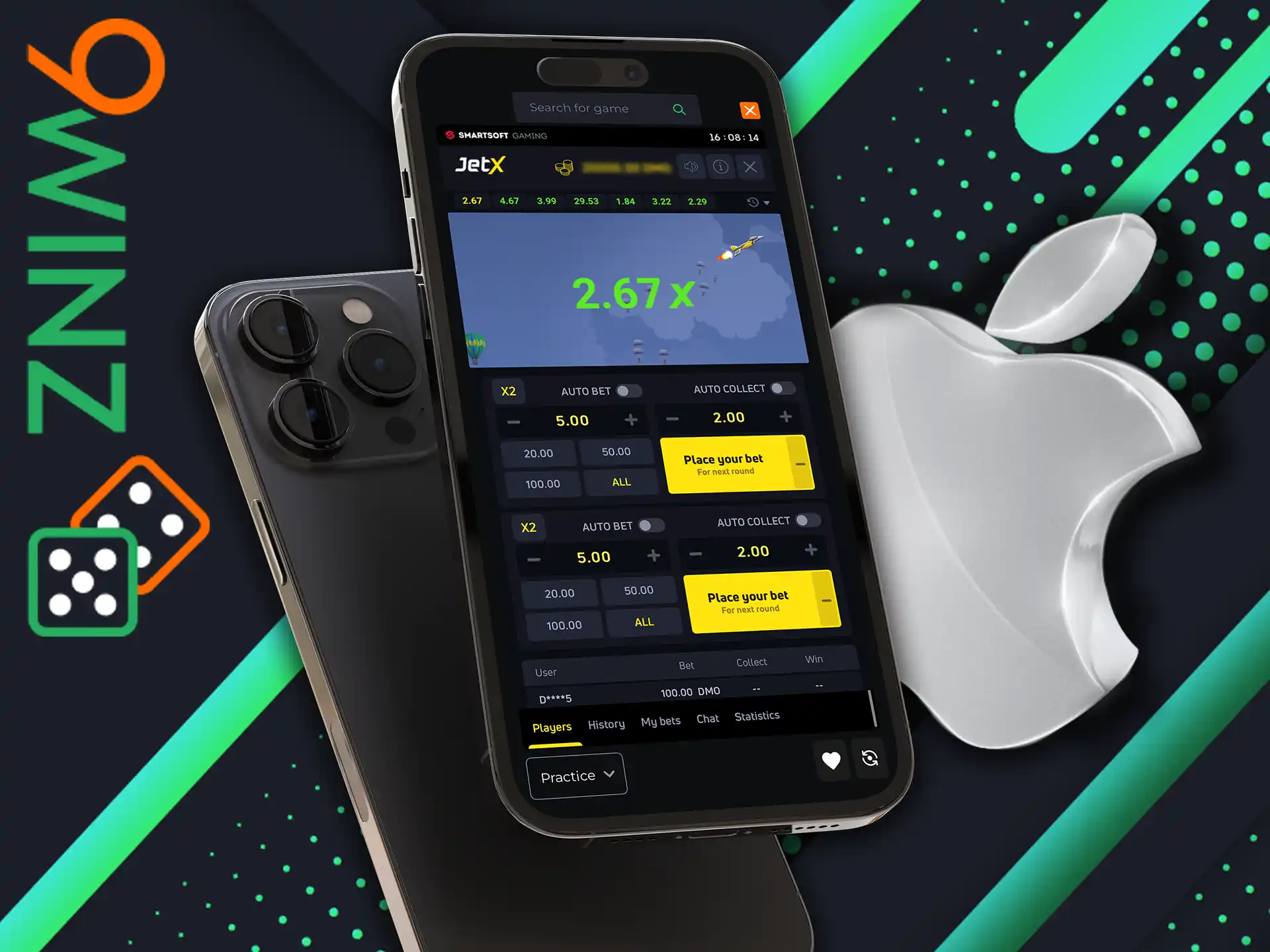 You can download the jetx app for iOS via the 9Winz mobile site using the instructions.