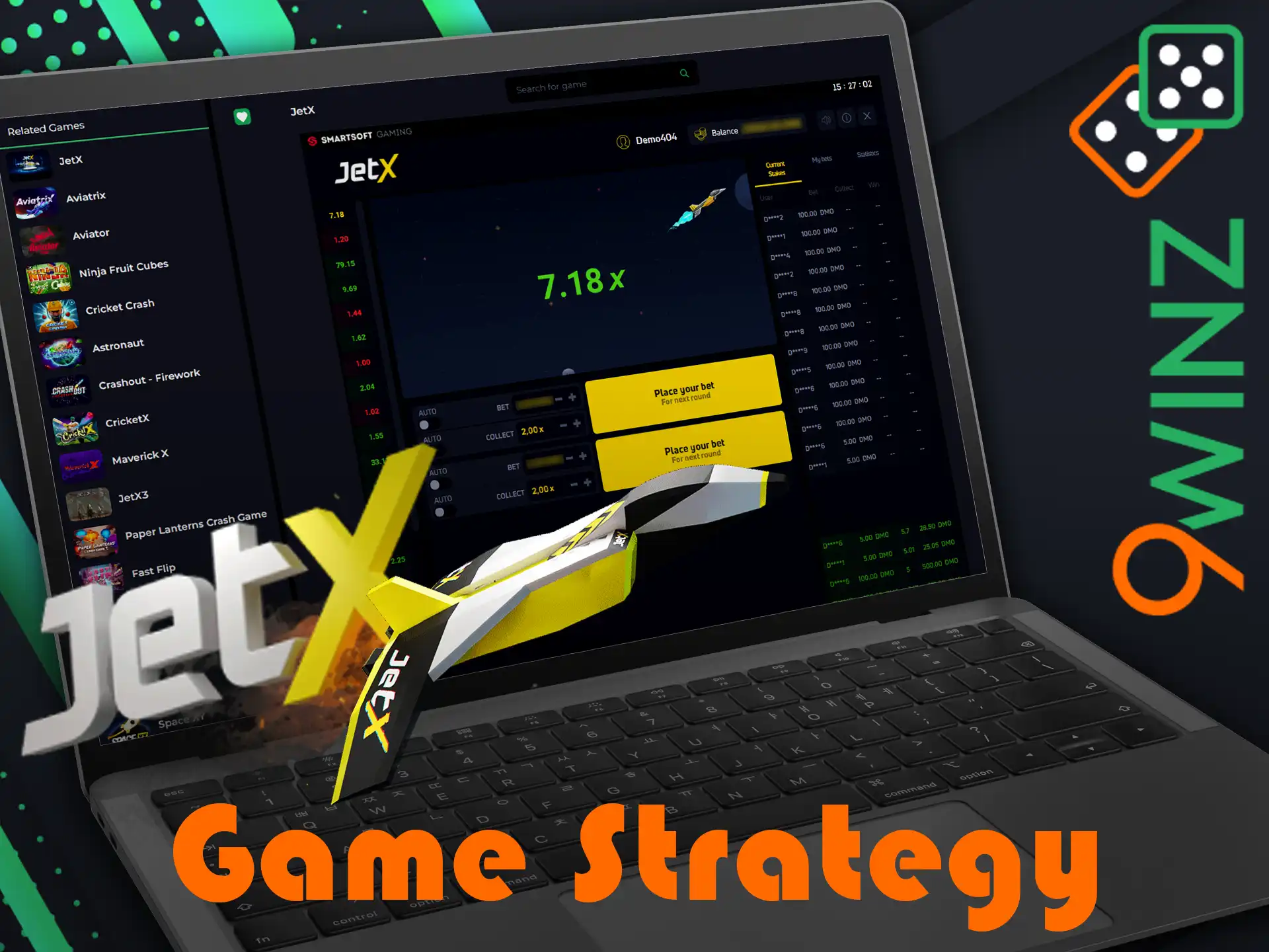 To increase your chances of winning at 9Winz Jetx use various popular strategies.
