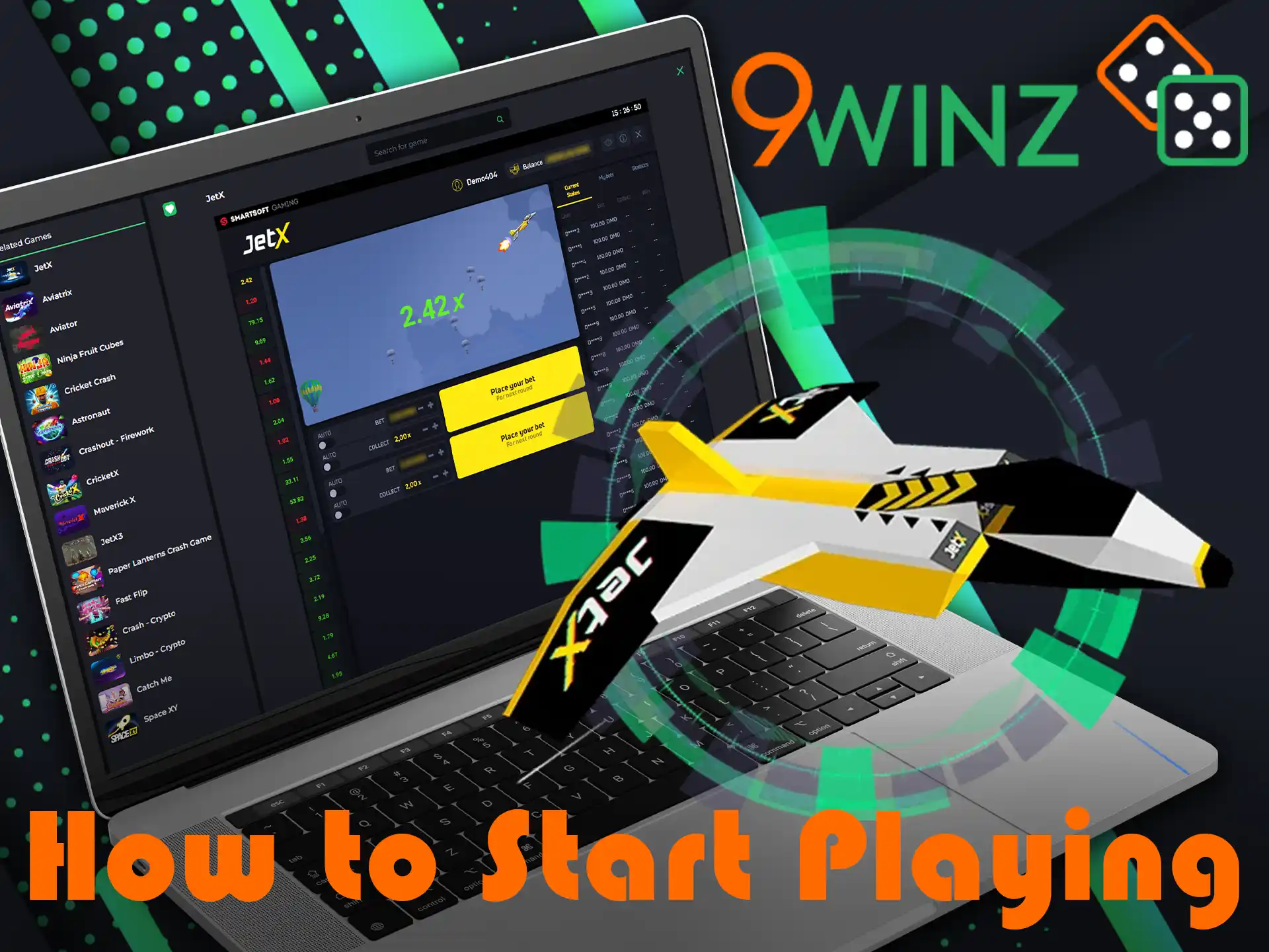 To start playing JetX game all users should register on the official 9Winz website and fund their accounts.
