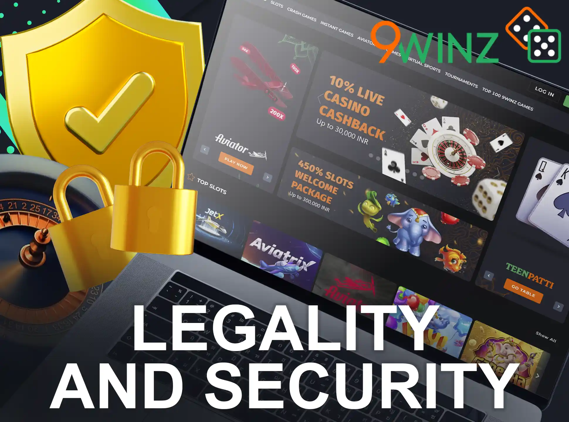 9winz has all of the required licenses.