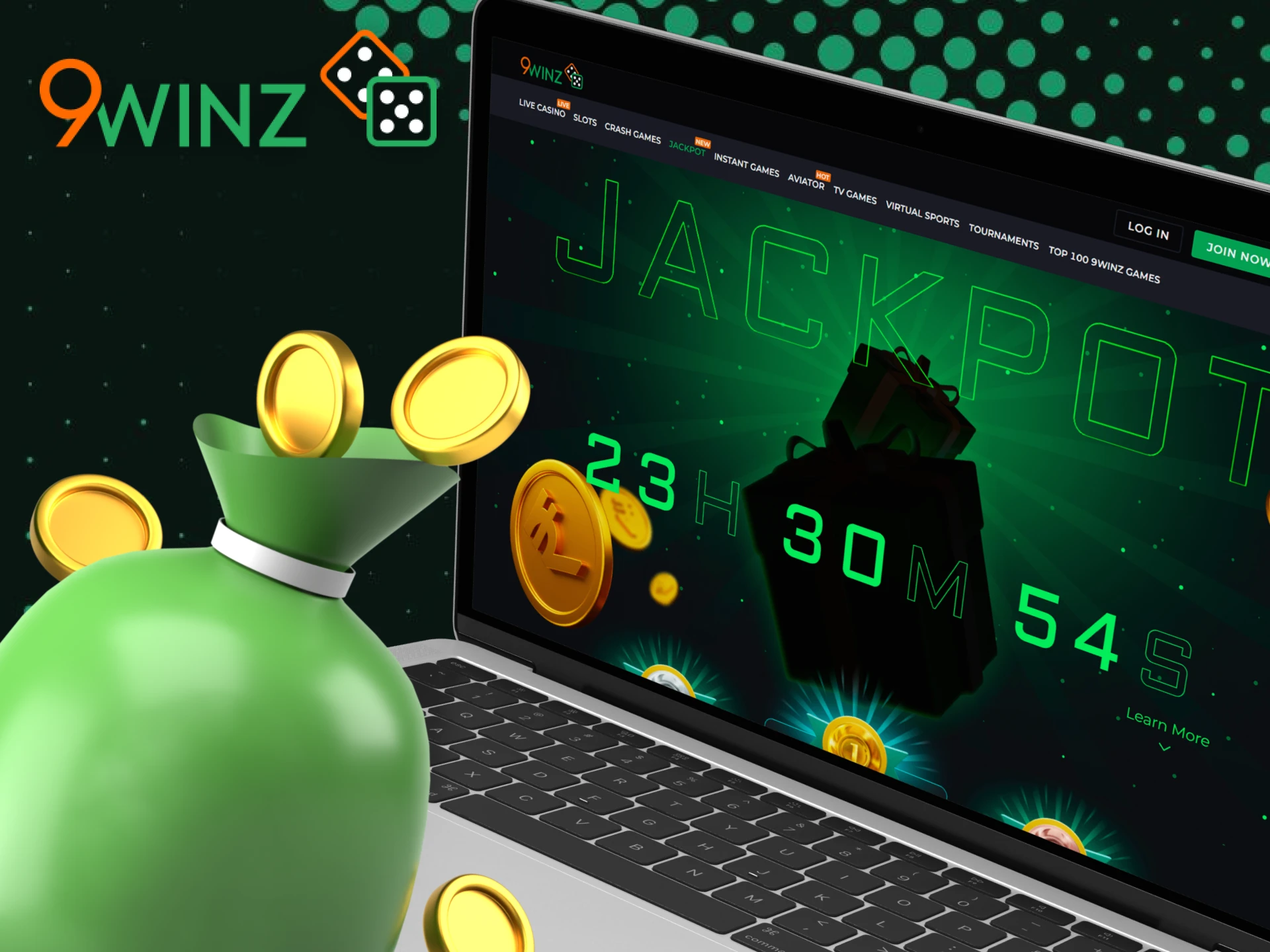 9Winz Casino offers all users who make a deposit a chance to participate in the daily jackpot draw.